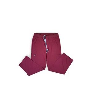 FIGS Technical Collection Womens Burgundy Scrub Pants Size Large